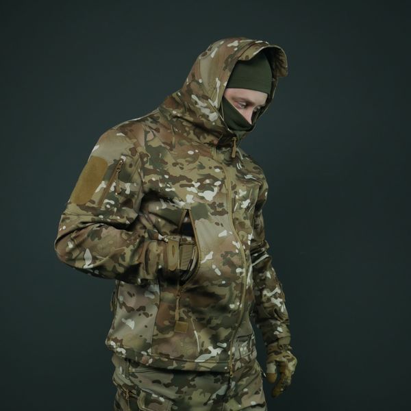 Тактичний демісезонний костюм Softshell Мульткам 1298-4XL фото