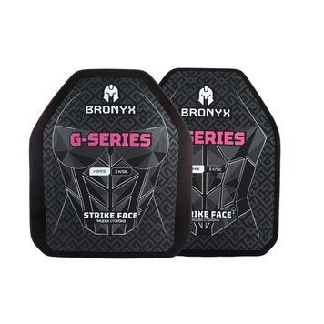 Бронеплити BRONYX G-Series (передня та задня) 3 клас захисту ДСТУ НВМПЕ Shooter's Cut (L/28x32) BRO-AP3G-L-D-KIT фото