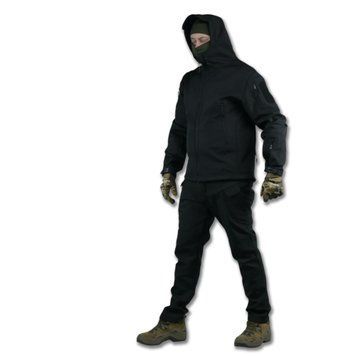 Тактичний демісезонний костюм Softshell Чорний 1316-4XL фото