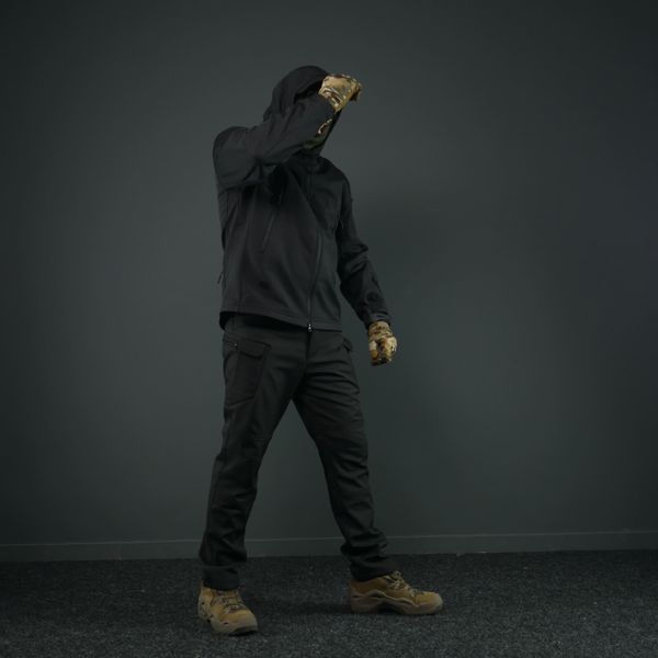 Тактичний демісезонний костюм Softshell Чорний 1316-4XL фото