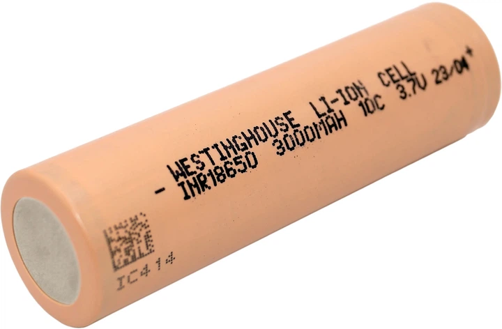 Акумулятор Westinghouse INR18650 3000 mAh 3.7V 10C високострумовий Li-ion Flat Top без захисту INR18650P-3000 (10C) фото