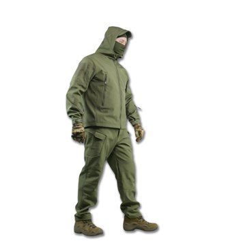 Тактичний демісезонний костюм Softshell Олива 1297-4XL фото