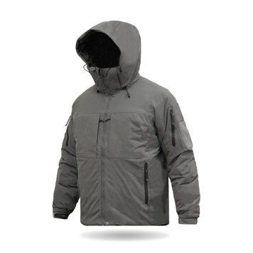 Утеплена зимова куртка BR SQG 5 з еко-пухом сіра 7293-3-3XL фото