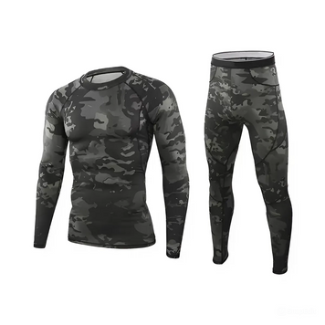 Термобілизна чорний мультикам ESDY Tactical Thermal 1538-2XL фото